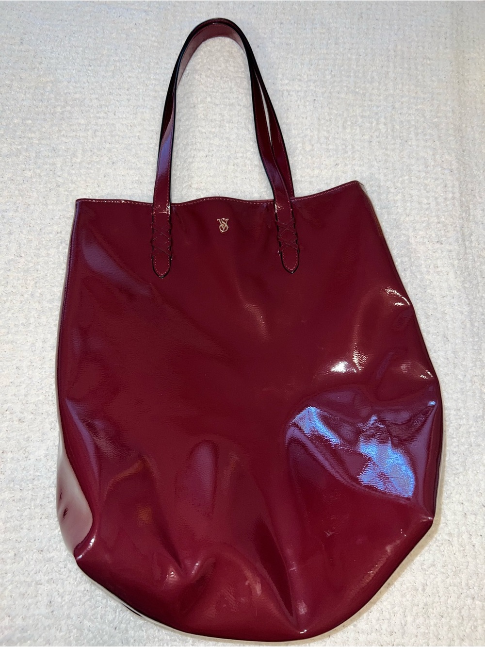 Victoria's Secret Burgundy Patent Tote